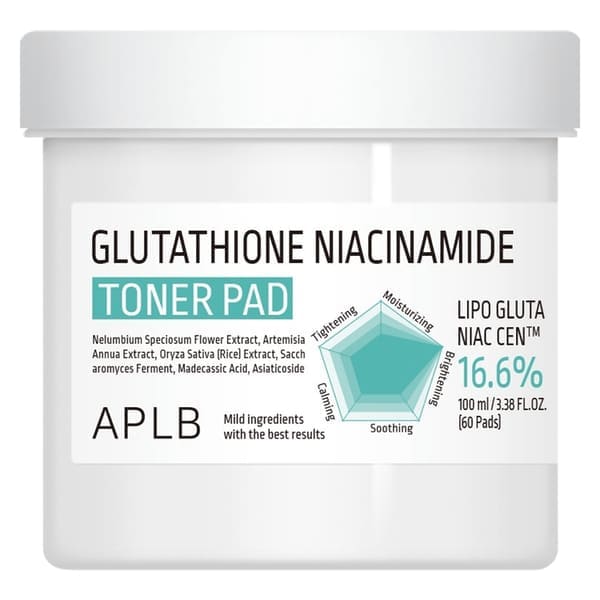 Aplb Glutathione Niacinamide Toner Pad