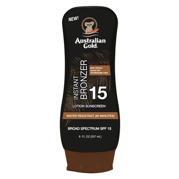 Australian Gold Instant Bronzer Lotion with Bronzer SPF15