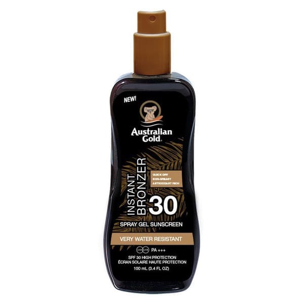 Australian Gold Instant Bronzer Spray Gel With Bronzer SPF30