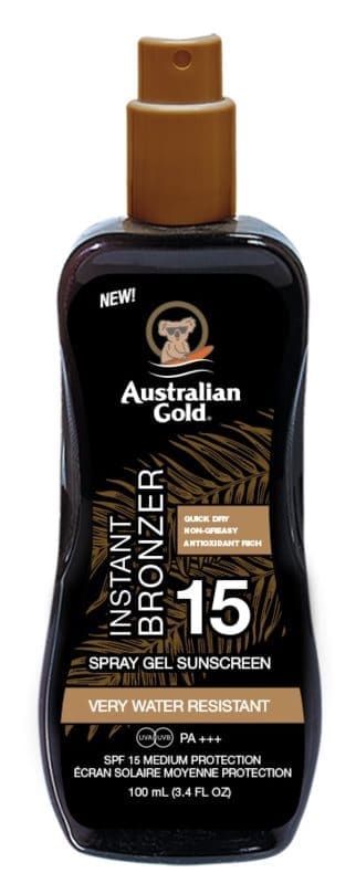 Australian Gold SPF 15 Spray Gel with Bronzer