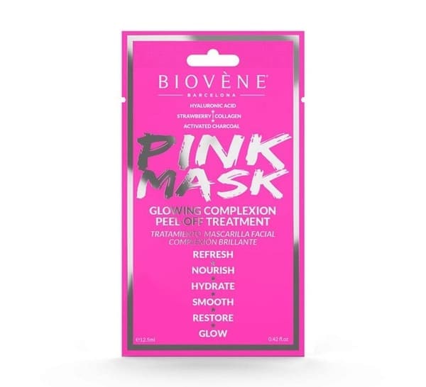 Biovène Pink Mask Glowing Complexion Peel-Off Treatment