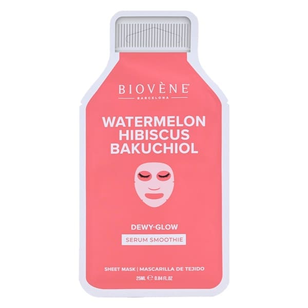 Biovène Watermelon Bakuchiol Dewy-Glow Smoothie Serum Sheet Mask