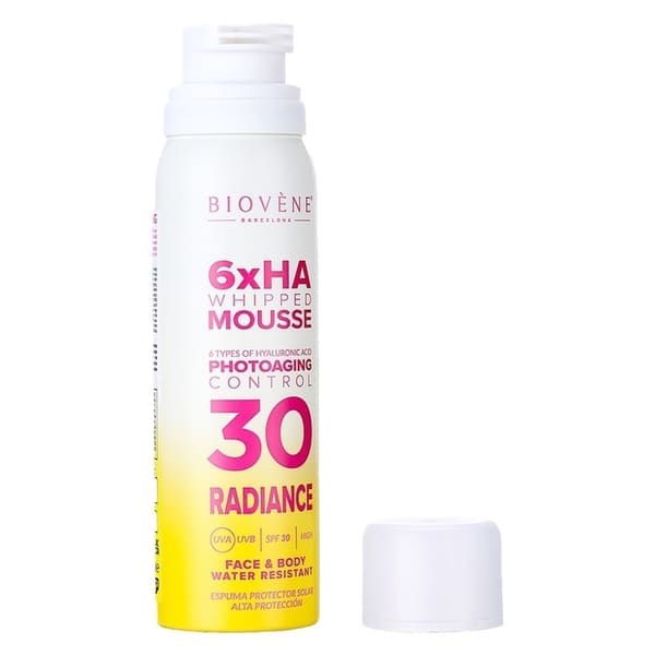 Biovène WHIPPED MOUSSE SPF30 Photoaging Control Mousse with 6 Types of Hyaluronic Acid for Face & Body