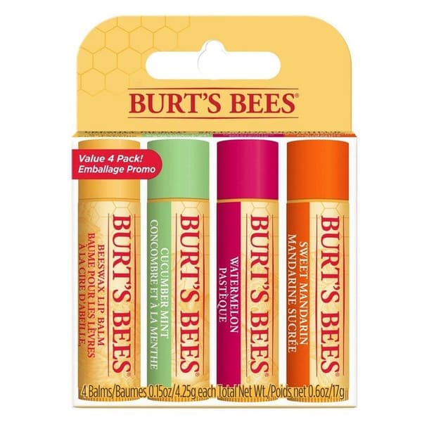Burt's Bees Lip Balm 4 Pack Freshly Picked