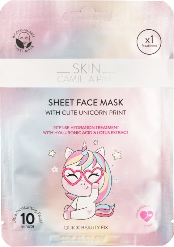 Camilla Pihl Cosmetics Skin Beauty Moisture Boost Unicorn Sheetmask