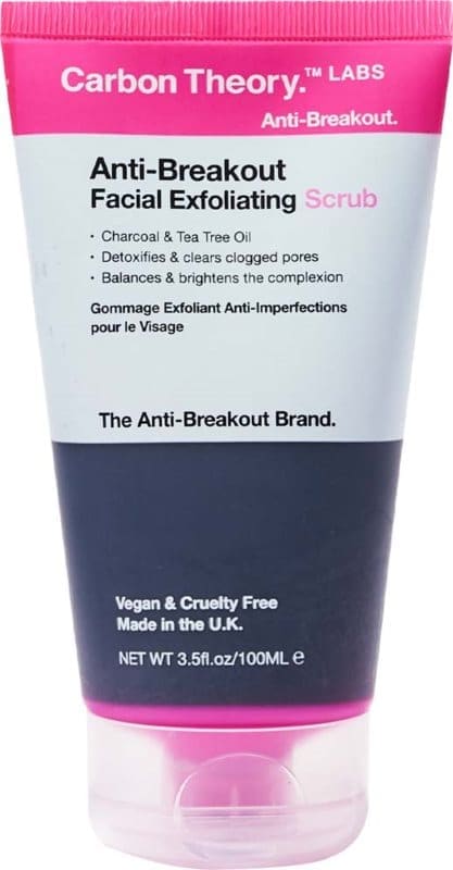 Carbon Theory Anti Breakout Charcoal & Tea Tree Oil Breakout Control Facial Exfoliating Scrub