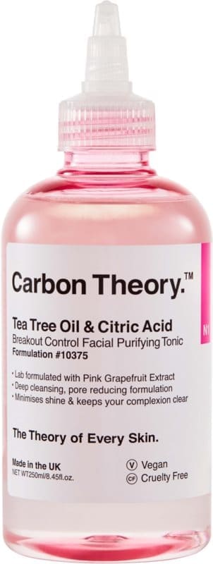 Carbon Theory Anti Breakout Tea Tree Oil & Citric Acid Breakout Control Facial Purifying Tonic
