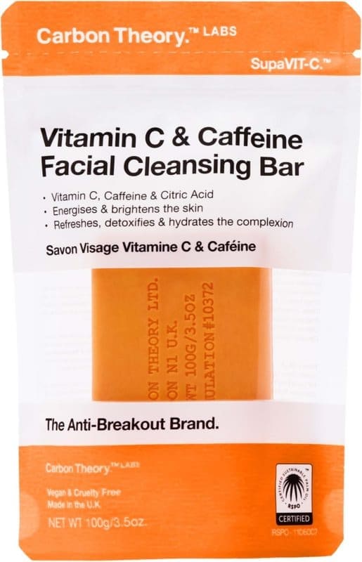 Carbon Theory SupaVit-C Vitamin C & Caffeine Facial Cleansing Bar