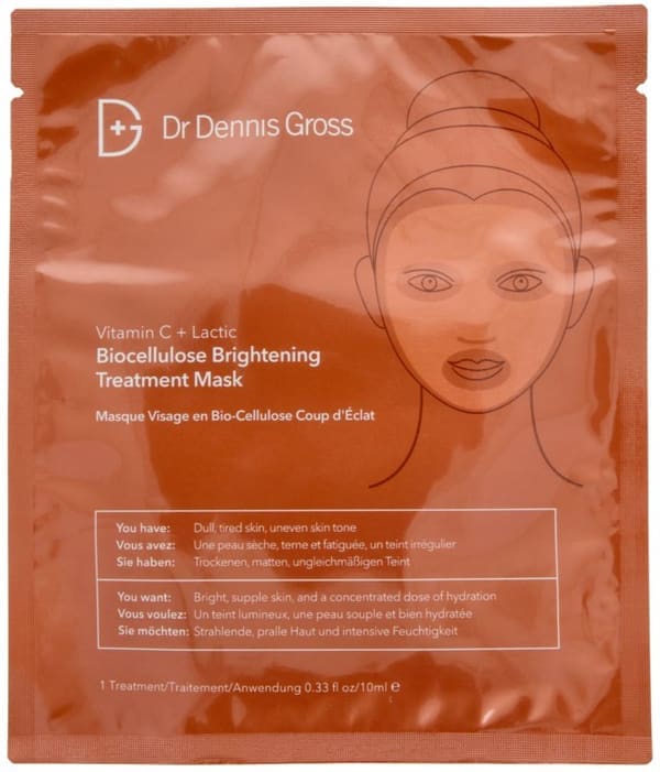 Dr Dennis Gross Vitamin C + Lactic Biocellulose Brightening Treatment Mask