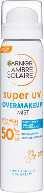 Garnier Ambre Solaire Super UV Over Makeup Mist with Hyaluronic Acid SPF50+
