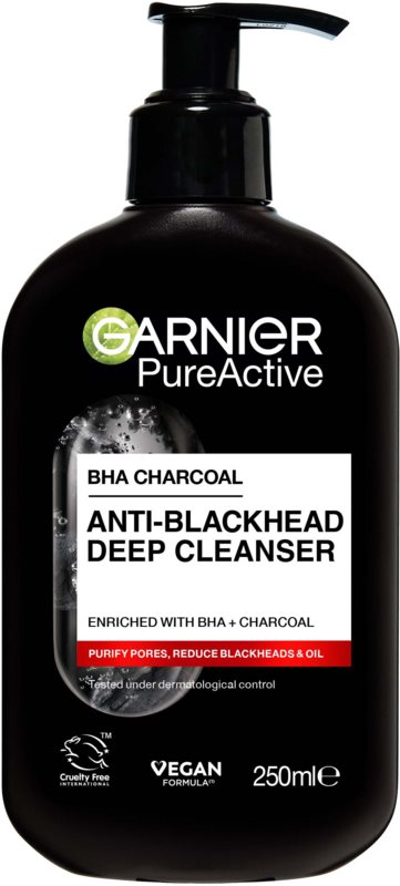 Garnier PureActive BHA Charcoal Anti-Blackhead Deep Cleanser For Impure Skin