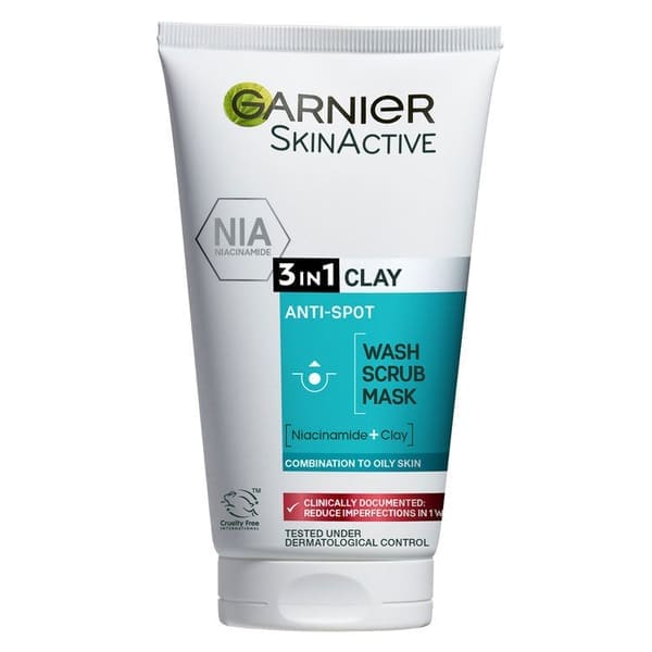 Garnier PureActive Salicylic 3-In-1 Anti-Pimple Clay Wash Scrub Mask