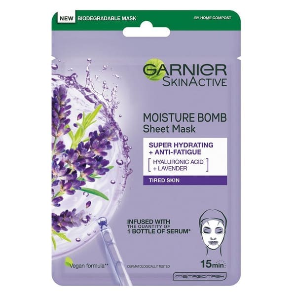 Garnier SkinActive MoistureBomb Tissue Mask Lavendel