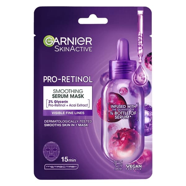 Garnier SkinActive Pro-Retinol Smoothing Serum Sheet Mask