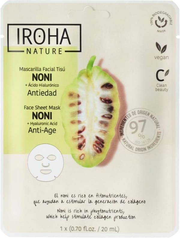 Iroha Nature Anti-Age Noni Face Sheet Mask