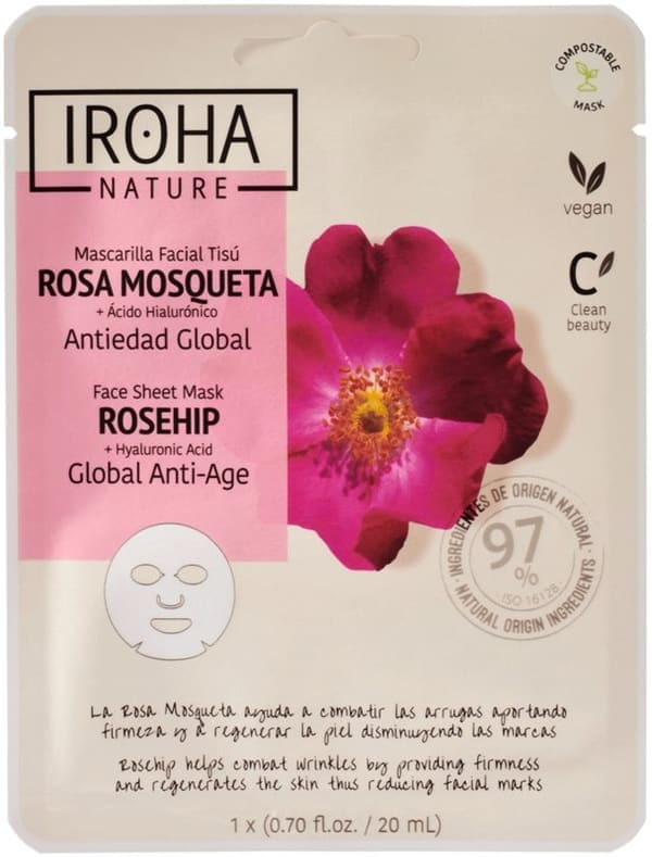 Iroha Nature Anti-Age Rosehip Face Sheet Mask