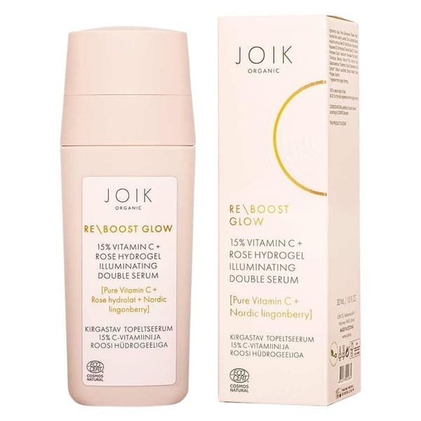 Joik Organic Re-Boost Glow 15 % C-Vitamiini & Ruusu Hydrogeeli Kirkastava Seerumi