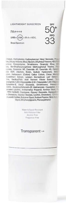 Niche Beauty Lab Transparent Lab Lightweight Sunscreen SPF50+