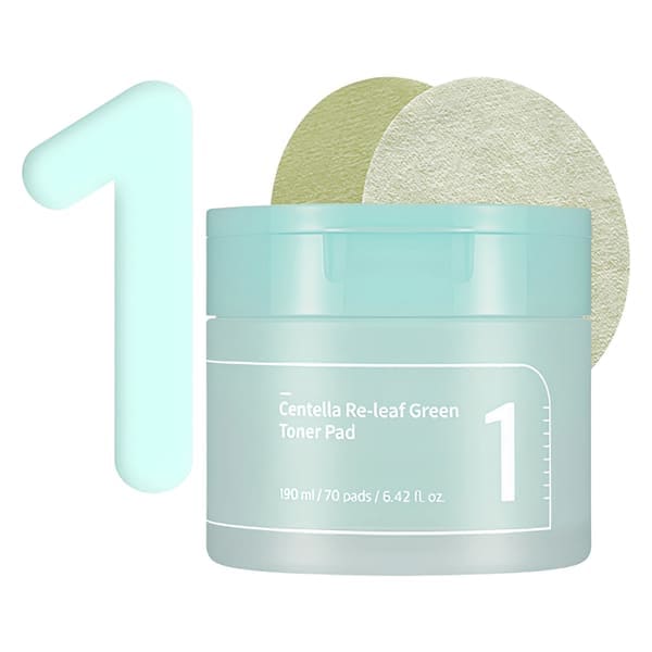 numbuzin No.1 Centella Re-Leaf Green Toner Pad