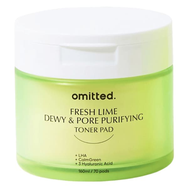 Omitted Fresh Lime Dewy & Pore Purifying Toner Pad