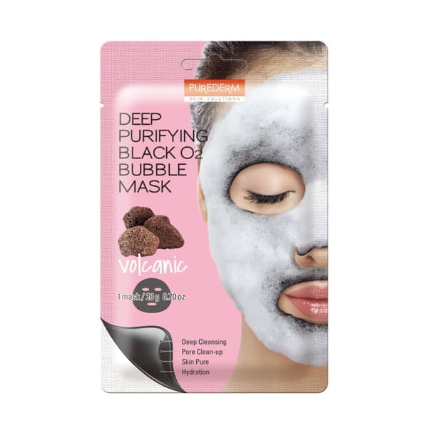Purederm Deep Purifying Black O2 Bubble Mask "Volcanic"