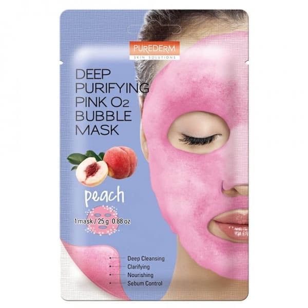 Purederm Deep Purifying Pink O2 Bubble Mask "PEACH"