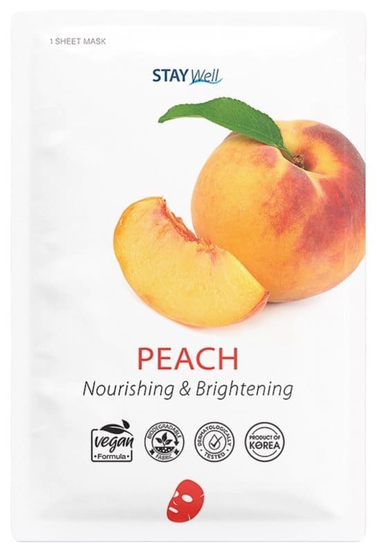 Stay Well Vegan sheet mask - Peach