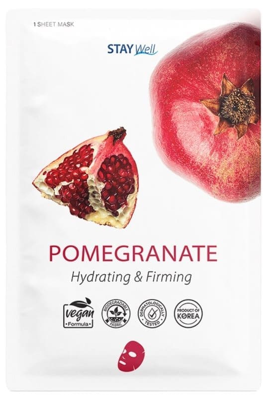 Stay Well Vegan Sheet Mask - Pomegranate